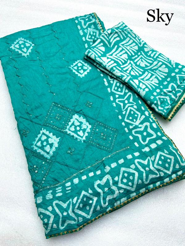 Vinayak batik print designer saree wholesale market in surat
